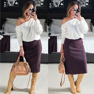J CREW WOOL MIDI SKIRT XS